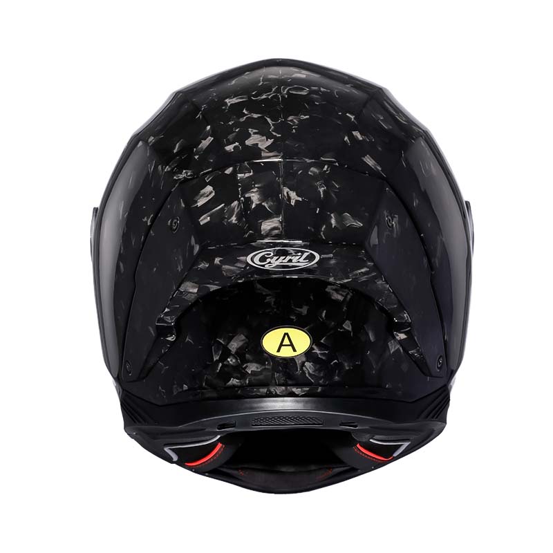 Casque moto intégral en fibre de carbone, fermeture double D
