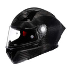 Casque moto intégral en fibre de carbone, fermeture double D, noir 1