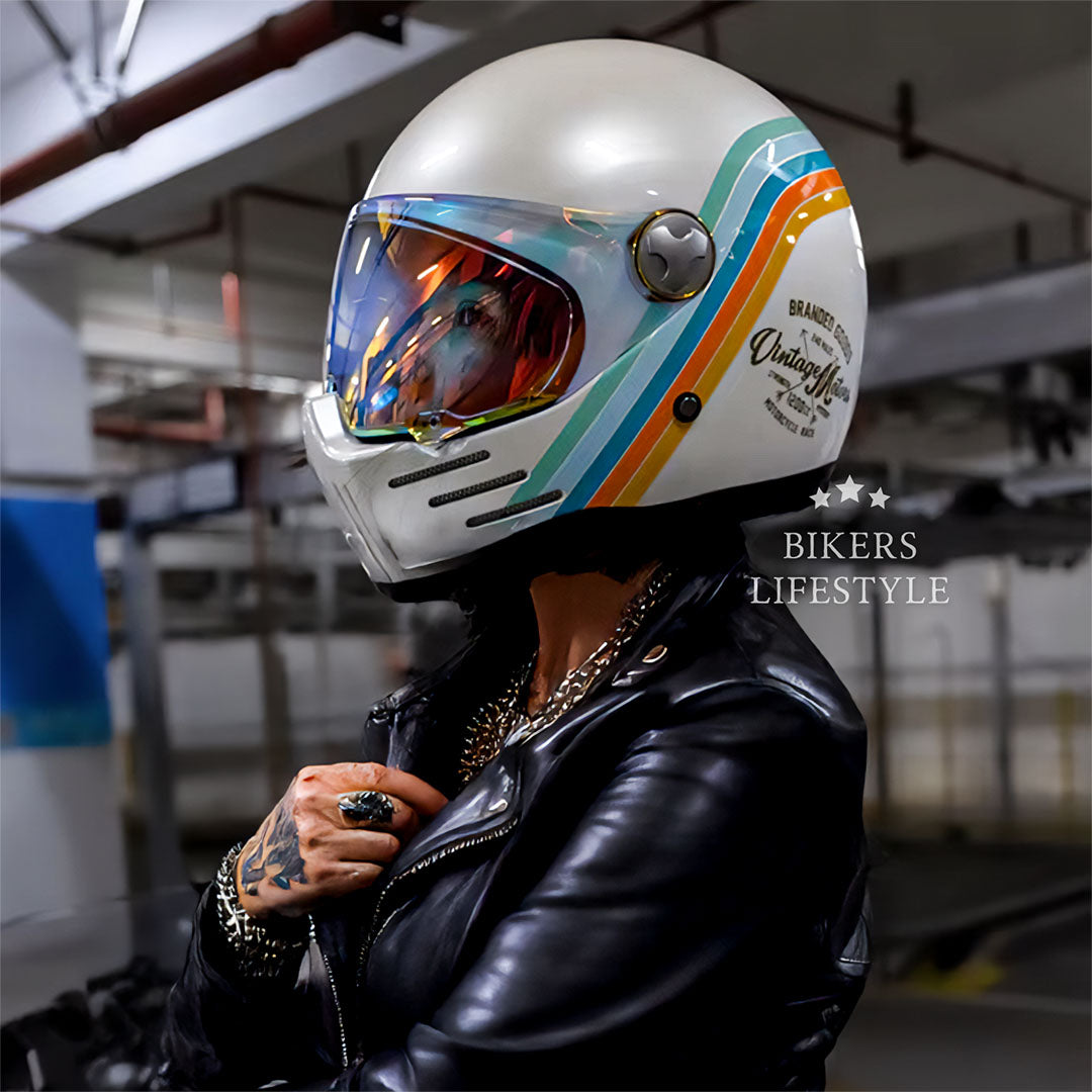 Casque moto intégral à visière sombre, du M au 2XL