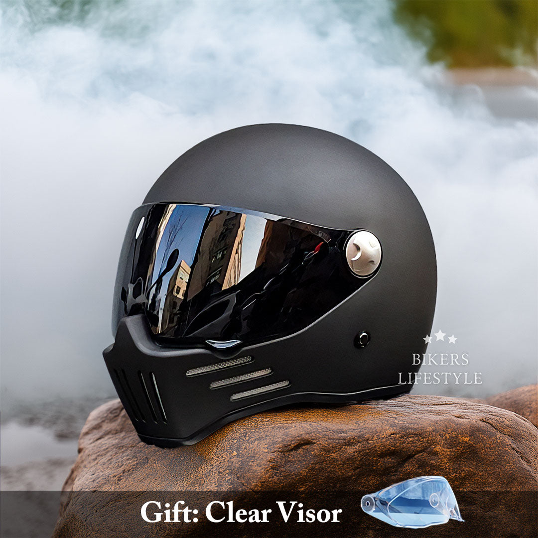 Casque moto intégral à visière sombre, du M au 2XL