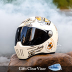 Casque moto intégral à visière sombre, du M au 2XL