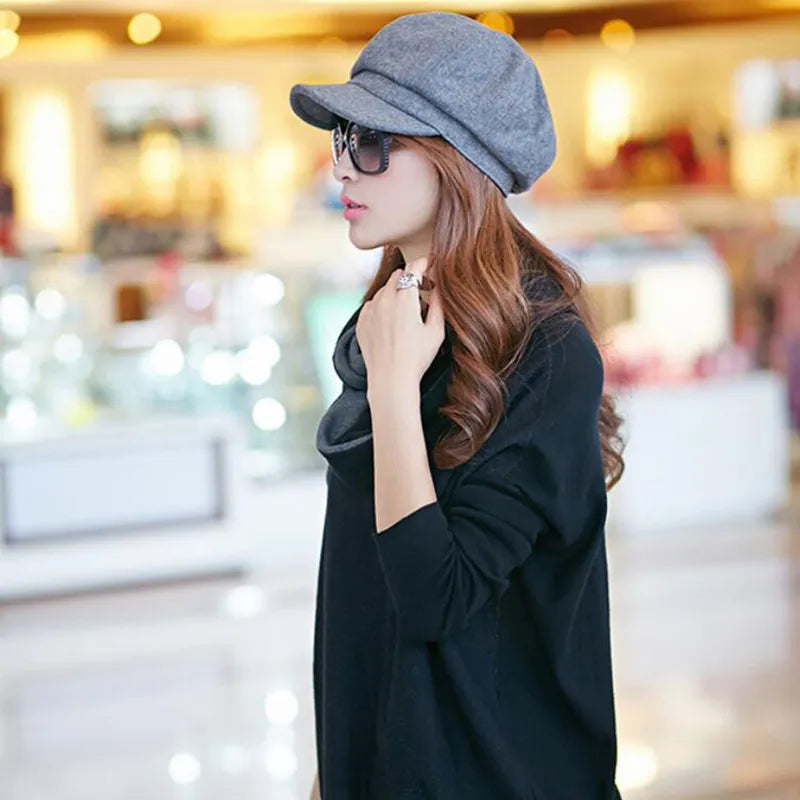 Casquette ballon mixte style vintage pour l'hiver, quatre coloris