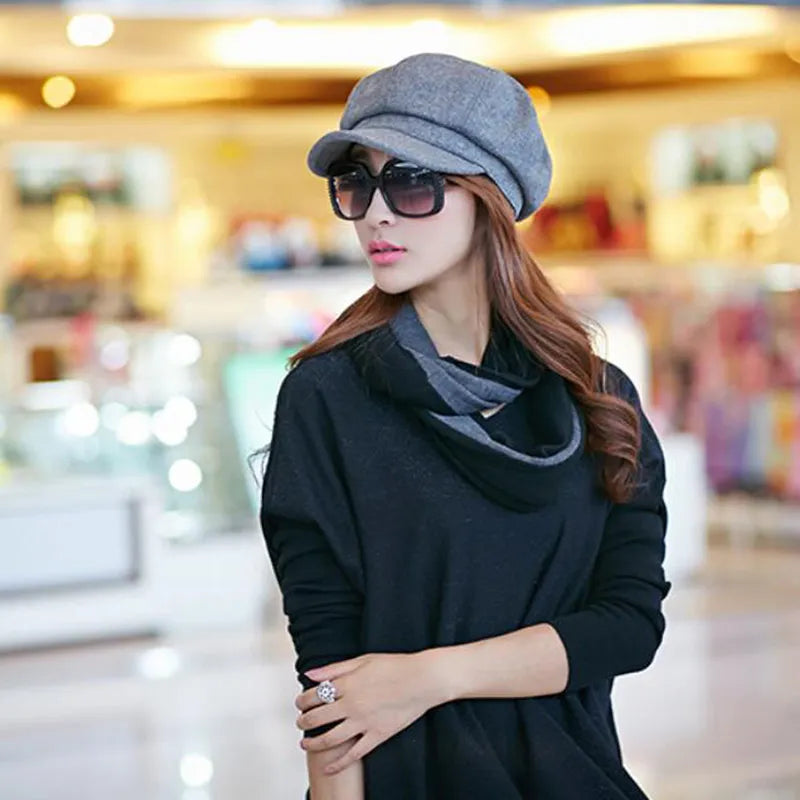 Casquette ballon mixte style vintage pour l'hiver, quatre coloris