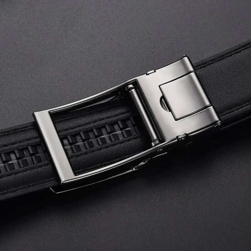 Ceinture homme sans trou à boucle magnétique, noir ou marron