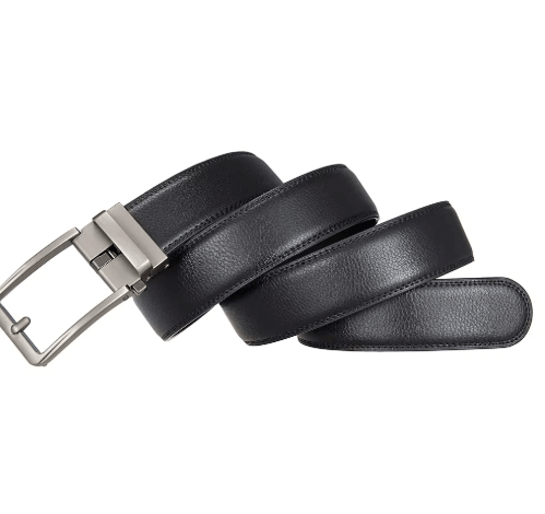 Ceinture homme sans trou à boucle magnétique, noir ou marron