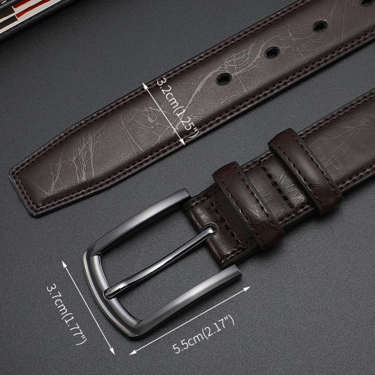 Ceinture homme classique, trois longueurs, noir ou marron