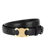 Ceinture femme à boucle dorée, noire ou marron, 105 ou 110 cm