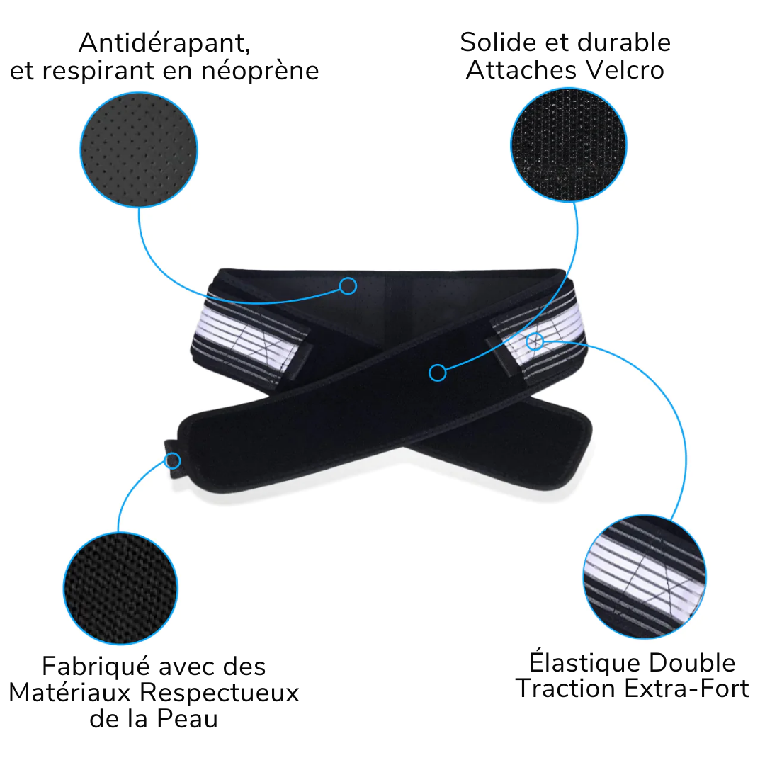 Ceinture lombaire de maintien, attaches réglables, trois tailles