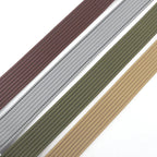 Ceinture mixte à boucle double anneau, unie ou rayée, 120 cm