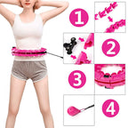 Cerceau de fitness lesté et rembourré, démontable, rose ou bleu
