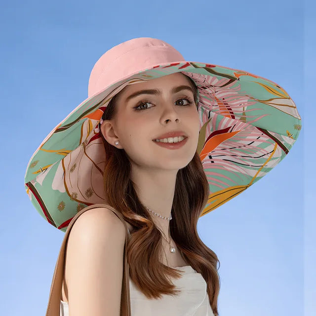 Bob femme réversible pour l'été, quatre coloris, rose