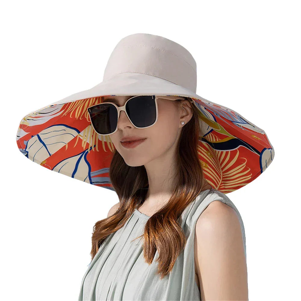 Bob femme réversible pour l'été, quatre coloris, beige