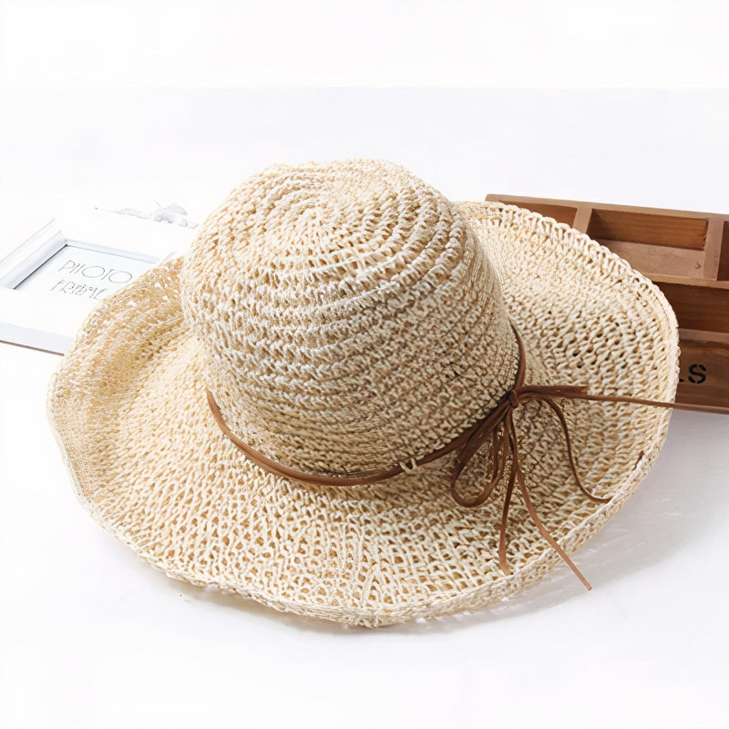 Chapeau de soleil femme pliable à large bord, quatre coloris
