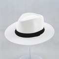 Chapeau Panama à large bord, tour de tête réglable 54 à 59 cm, blanc