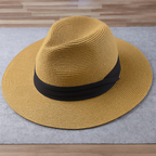 Chapeau Panama à large bord, tour de tête réglable 54 à 59 cm, kaki