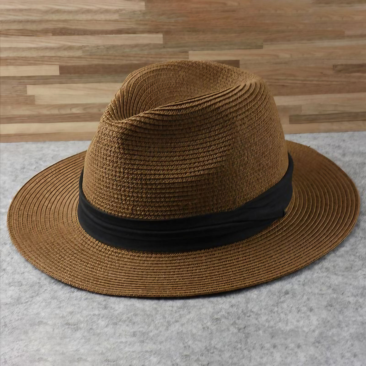 Chapeau de soleil mixte, tour de tête ajustable, cinq coloris, marron