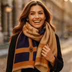 Écharpe d'hiver femme en maille ample, reflets brillants discrets