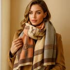 Écharpe d'hiver femme en maille ample, reflets brillants discrets, rose clair