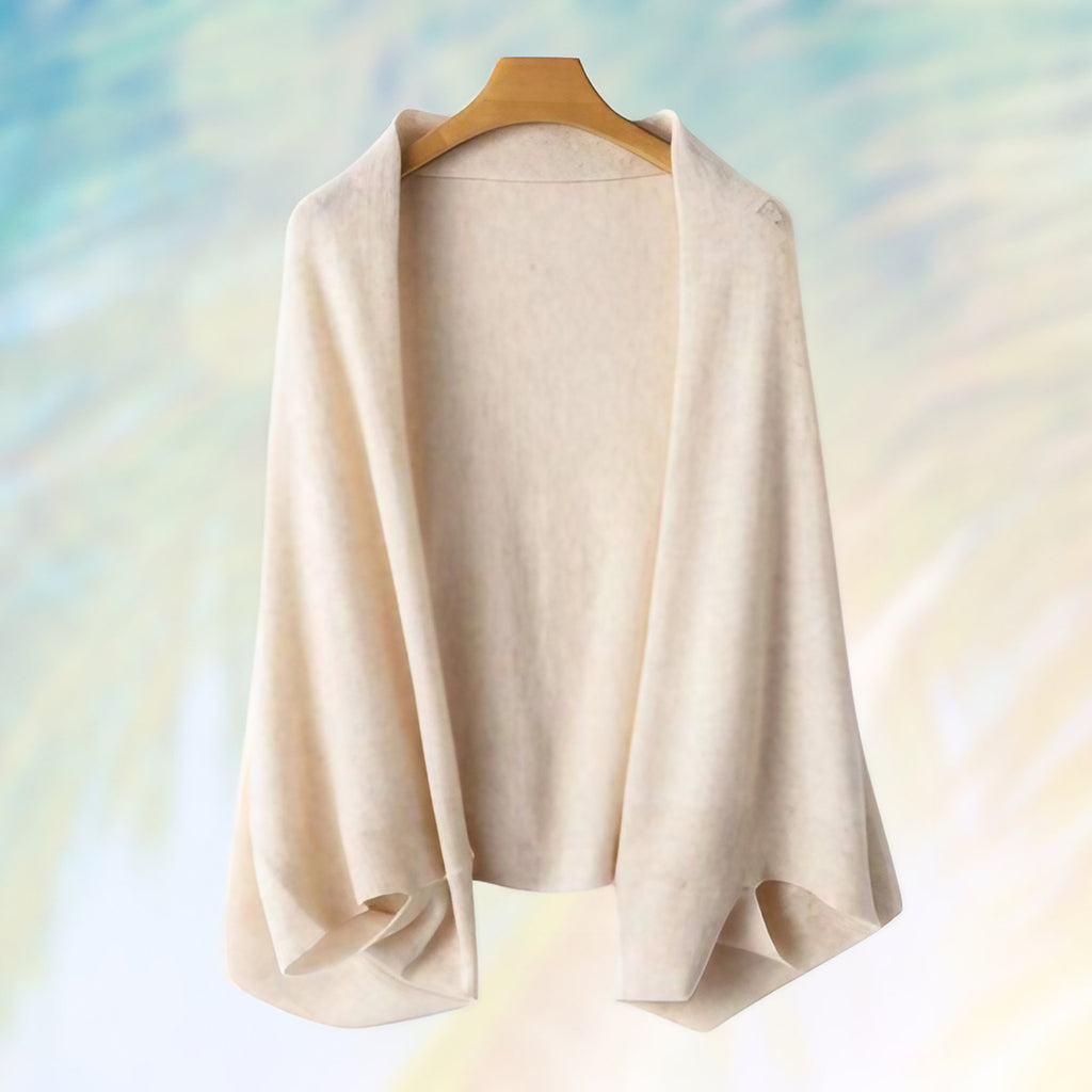 Écharpe femme en maille tricotée, 180 x 70 cm, cinq coloris, beige
