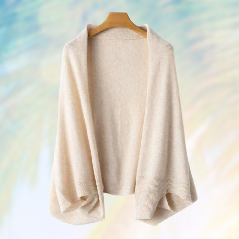 Écharpe femme en maille tricotée, 180 x 70 cm, cinq coloris, beige