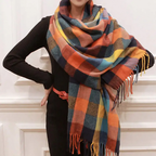 Écharpe femme d'hiver 180 x 30 cm, dix coloris, orange
