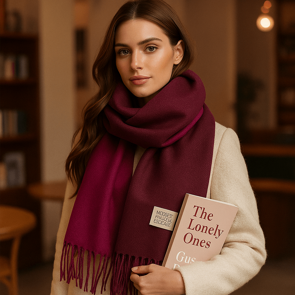 Écharpe réversible femme effet pashmina, treize coloris