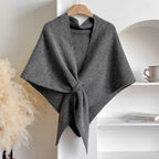 Écharpe triangulaire femme 180 x 70 cm, automne et hiver, gris foncé