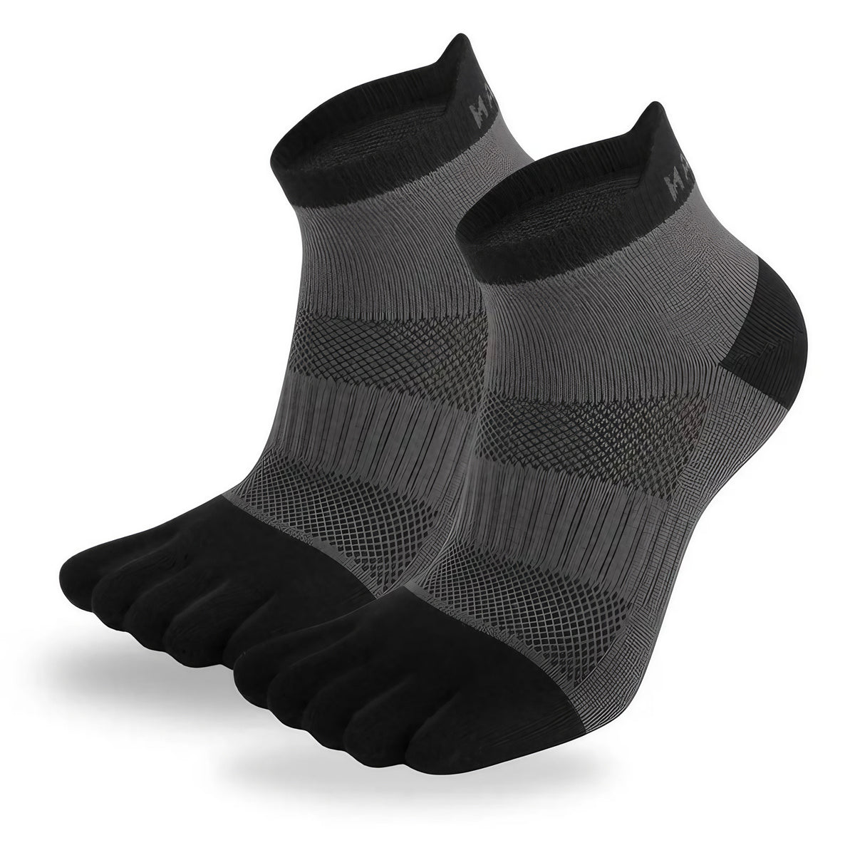 Chaussettes à cinq doigts unies et antidérapantes, pour le yoga