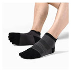 Chaussettes à cinq doigts unies et antidérapantes, pour le yoga