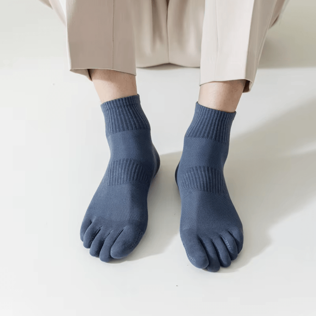 Chaussettes à cinq doigts en coton, femme et homme