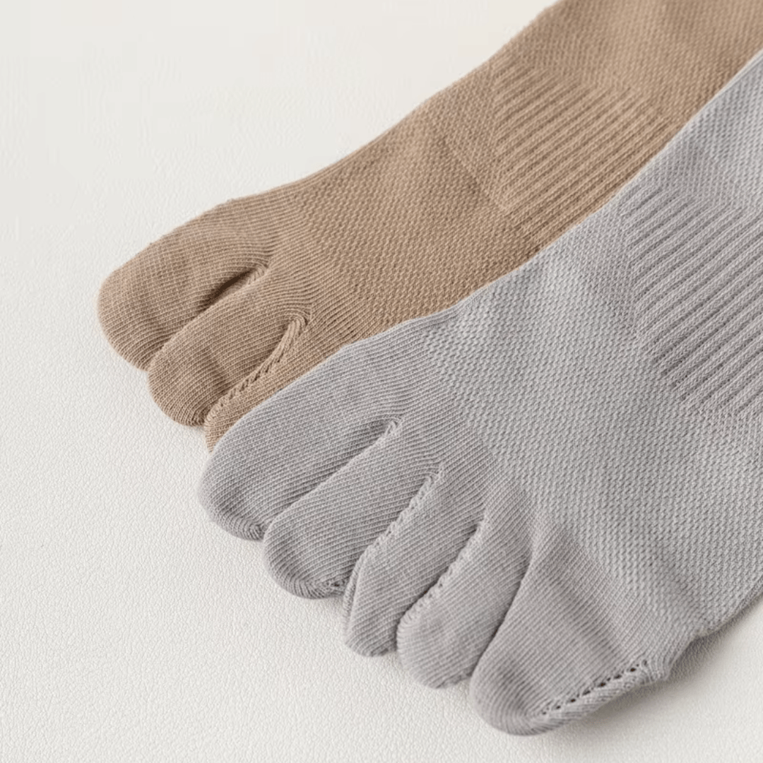Chaussettes à cinq doigts en coton, femme et homme