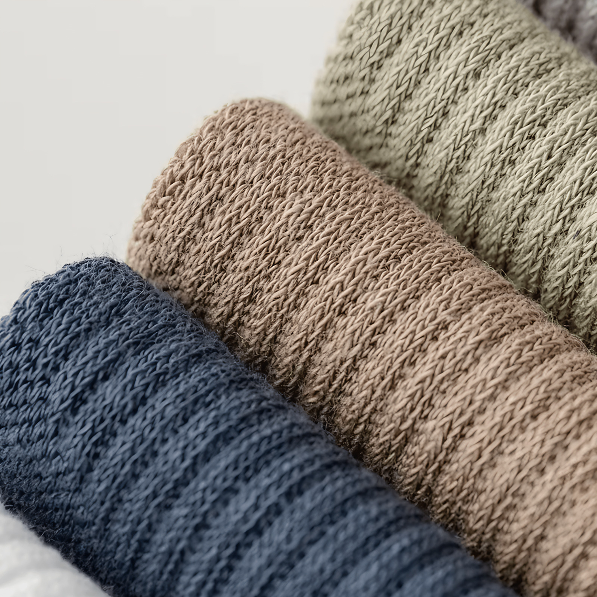 Chaussettes à cinq doigts en coton, femme et homme, vert