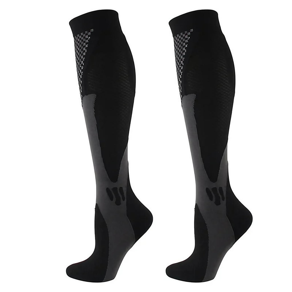 Chaussettes de compression respirantes, six coloris, trois tailles, noir