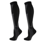 Chaussettes de compression respirantes, six coloris, trois tailles, noir