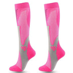 Chaussettes de compression respirantes, six coloris, trois tailles, rose