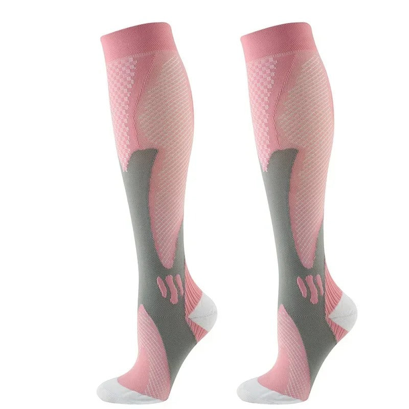 Chaussettes de compression respirantes, six coloris, trois tailles