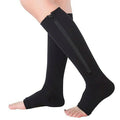 Chaussettes de compression mixtes 20-30 mmHg, sans coutures, noir
