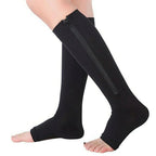 Chaussettes de compression mixtes 20-30 mmHg, sans coutures, noir