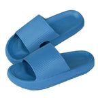 Chaussons femme à doublure douce, semelle antidérapante, bleu
