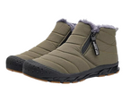 Chaussons chauds femme doublés peluche, soutien de la voûte, vert