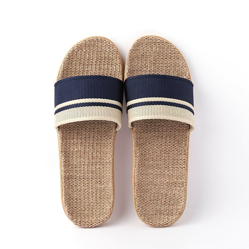 Chaussons d'été femme ouverts, semelle légère, cinq coloris, bleu marine