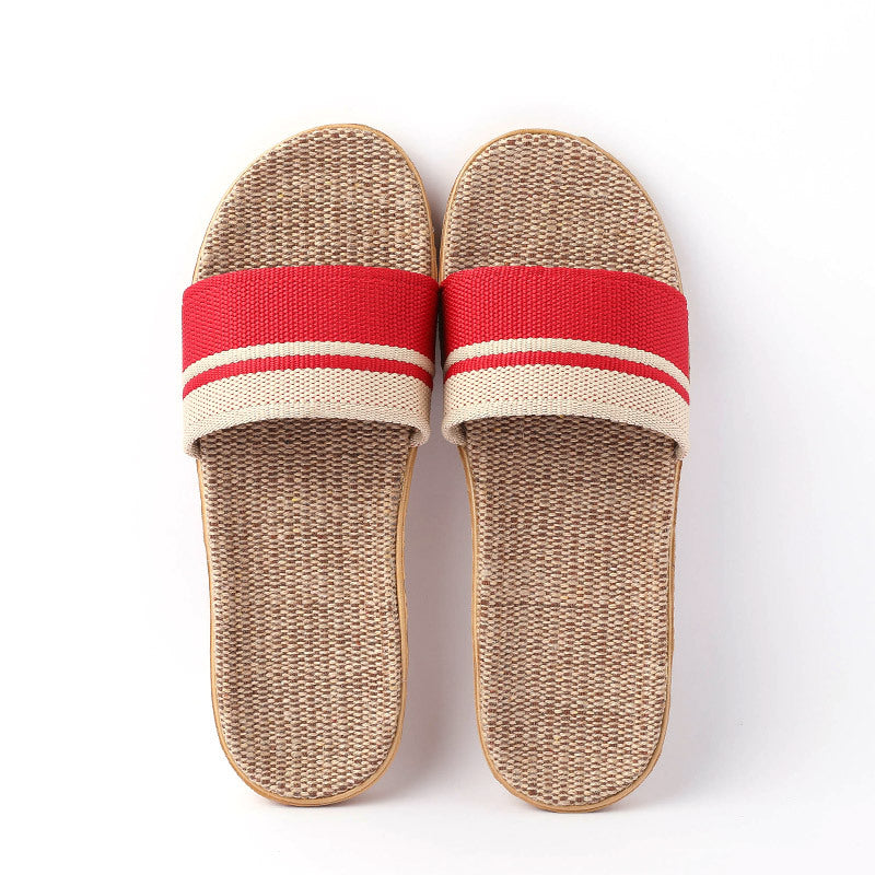 Chaussons d'été femme ouverts, semelle légère, cinq coloris, rouge