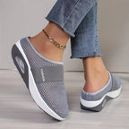 Mules de marche femme en maille, semelle EVA à coussin d'air