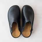 Chaussons homme ergonomiques à enfiler, semelle intérieure en gel, noir