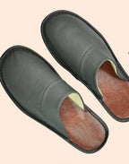 Chaussons d'intérieur à doublure chaude, semelle antidérapante, gris