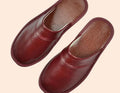 Chaussons femme ouverts à l'arrière, neuf coloris, 36 au 45, rouge foncé