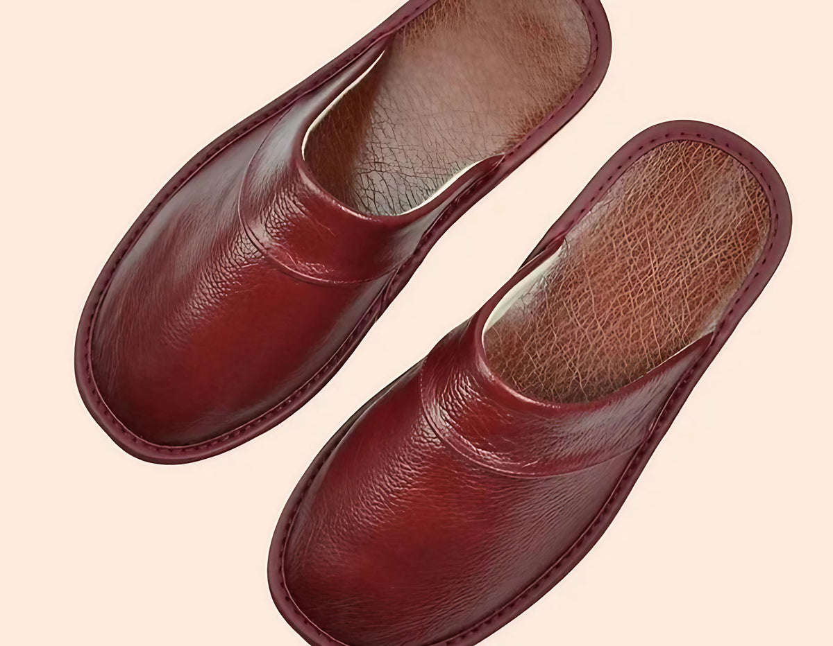 Chaussons femme ouverts à l'arrière, neuf coloris, 36 au 45, rouge foncé
