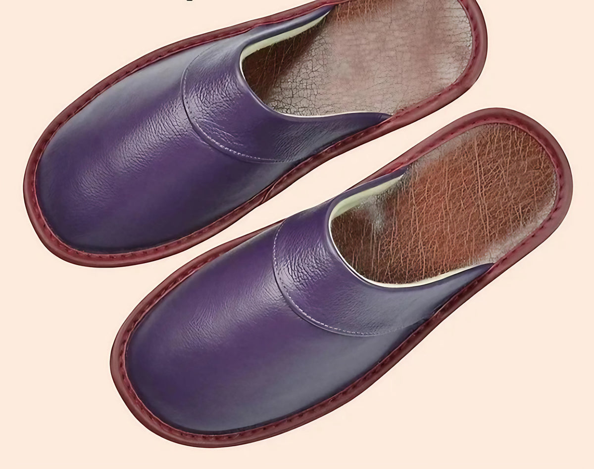 Chaussons femme ouverts à l'arrière, neuf coloris, 36 au 45, violet