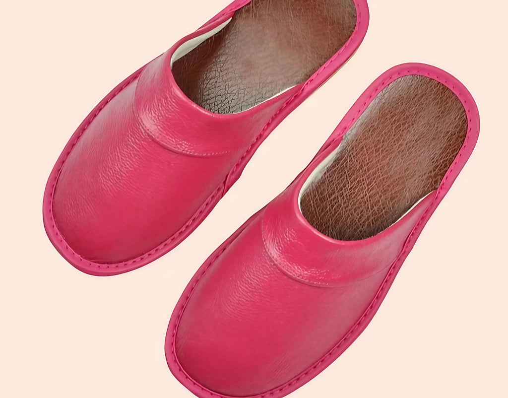 Chaussons femme ouverts à l'arrière, neuf coloris, 36 au 45, rose