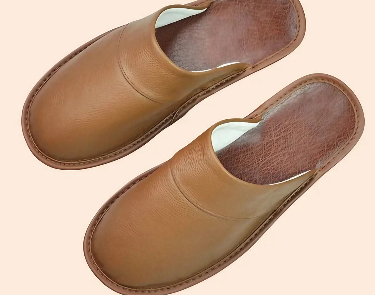 Chaussons femme ouverts à l'arrière, neuf coloris, 36 au 45, café